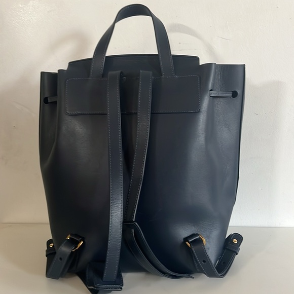 Mansur Gavriel Blue Leather Backpack Bag - Picture 8 of 12